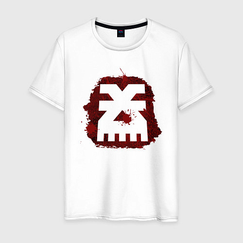 Мужская футболка Знак Кхорна пятно / Белый – фото 1