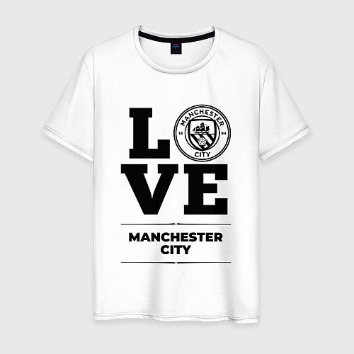 Мужская футболка Manchester City Love Классика / Белый – фото 1