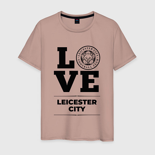 Мужская футболка Leicester City Love Классика / Пыльно-розовый – фото 1