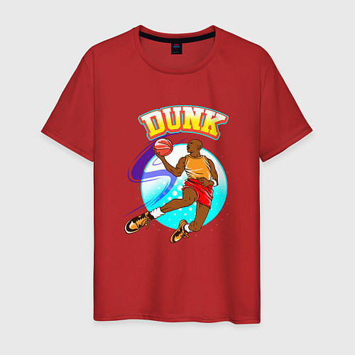 Мужская футболка Dunk баскетболист / Красный – фото 1