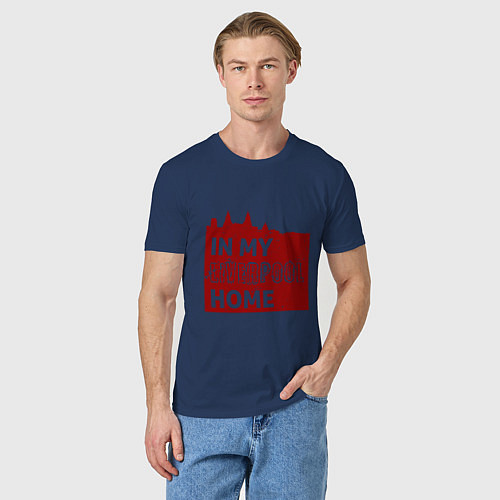 Мужская футболка Home - Liverpool / Тёмно-синий – фото 3