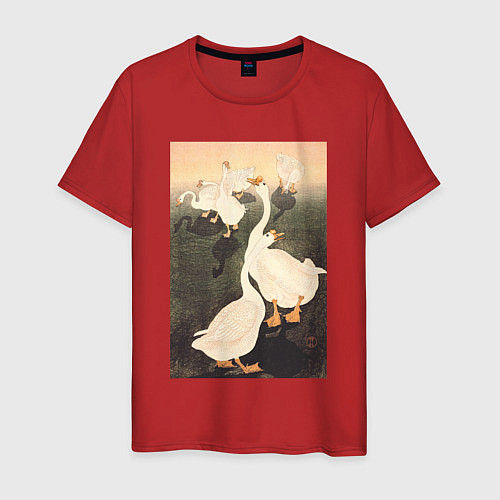 Мужская футболка Geese Гуси / Красный – фото 1