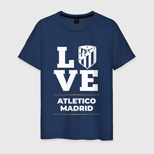 Мужская футболка Atletico Madrid Love Classic / Тёмно-синий – фото 1