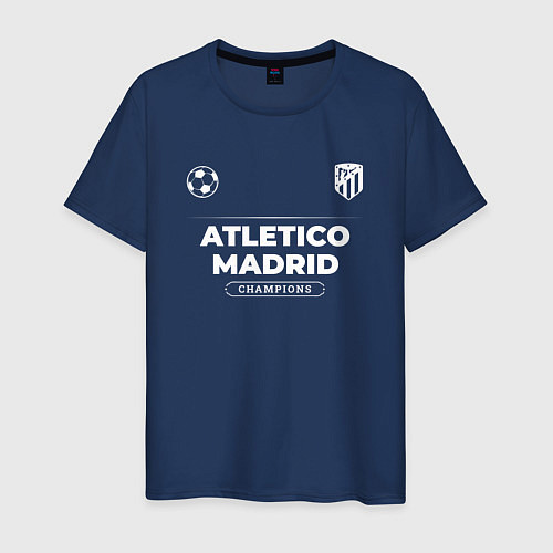 Мужская футболка Atletico Madrid Форма Чемпионов / Тёмно-синий – фото 1