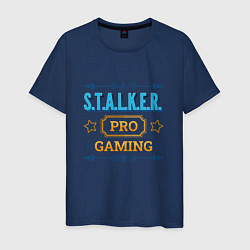 Футболка хлопковая мужская S T A L K E R PRO Gaming, цвет: тёмно-синий