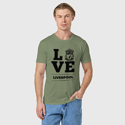 Футболка хлопковая мужская Liverpool Love Классика, цвет: авокадо — фото 2