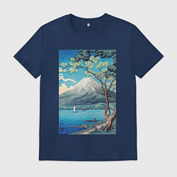 Мужская футболка Mount Fuji from Lake Yamanaka Гора Фудзи