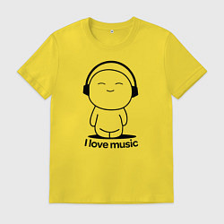Мужская футболка Я Люблю Музыку I love Music