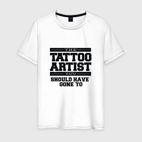 Мужская футболка Tattoo Artist Татуировщик фраза / Белый – фото 1