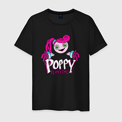 Футболка хлопковая мужская Poppy Playtime Мама Длинные Ноги, цвет: черный