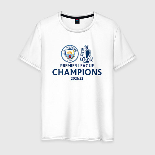 Мужская футболка MANCHESTER CITY CHAMPIONS 202122 / Белый – фото 1