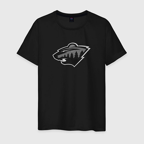 Мужская футболка Minnesota Wild Серый / Черный – фото 1