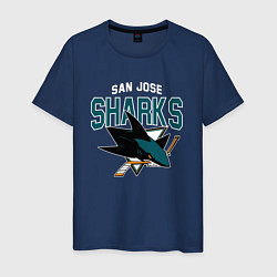 Футболка хлопковая мужская SAN JOSE SHARKS NHL, цвет: тёмно-синий