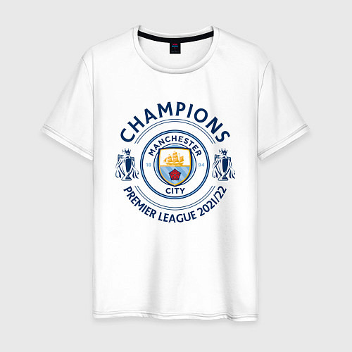 Мужская футболка Manchester City Champions 20212022 / Белый – фото 1