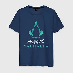 Футболка хлопковая мужская Assassins creed valhalla, цвет: тёмно-синий