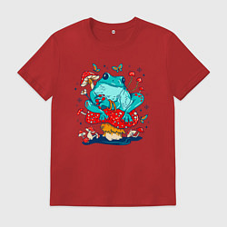 Мужская футболка Лягушка в мухоморах