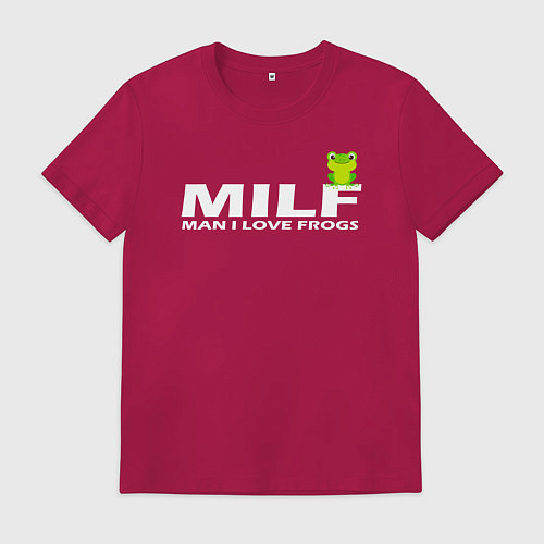 Мужская футболка MILF Man I Love Frogs / Маджента – фото 1