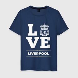 Футболка хлопковая мужская Liverpool Love Classic, цвет: тёмно-синий