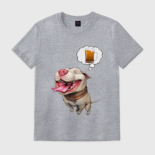 Мужская футболка Пивбуль / Меланж – фото 1