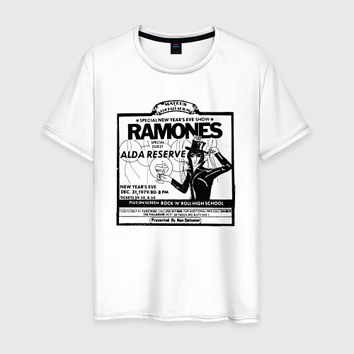 Мужская футболка Live at the Palladium, NY - Ramones / Белый – фото 1