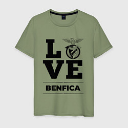 Футболка хлопковая мужская Benfica Love Классика, цвет: авокадо