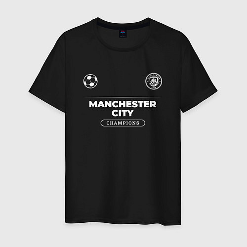 Мужская футболка Manchester City Форма Чемпионов / Черный – фото 1