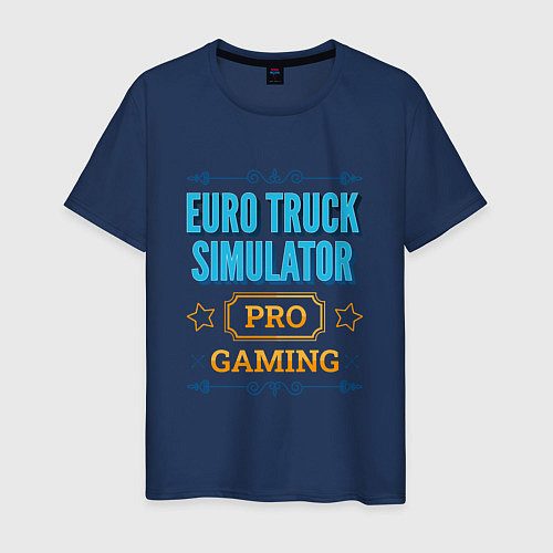 Мужская футболка Игра Euro Truck Simulator PRO Gaming / Тёмно-синий – фото 1