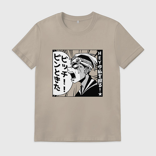 Мужская футболка Персонаж Комикса Манги Manga Comics Character / Миндальный – фото 1