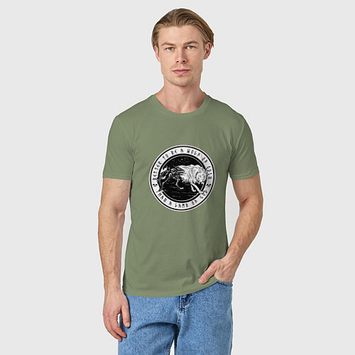 Мужская футболка Волк Одина Odin Wolf / Авокадо – фото 3