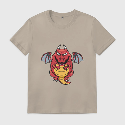 Мужская футболка Крокодил - Дракон / Миндальный – фото 1