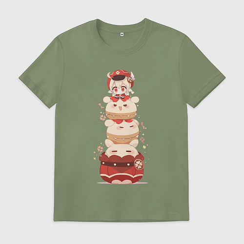 Мужская футболка Геншин импакт chibi clee / Авокадо – фото 1