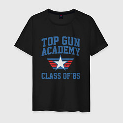 Футболка хлопковая мужская TOP GUN Academy Class of 85, цвет: черный