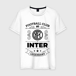 Футболка хлопковая мужская Inter: Football Club Number 1 Legendary, цвет: белый