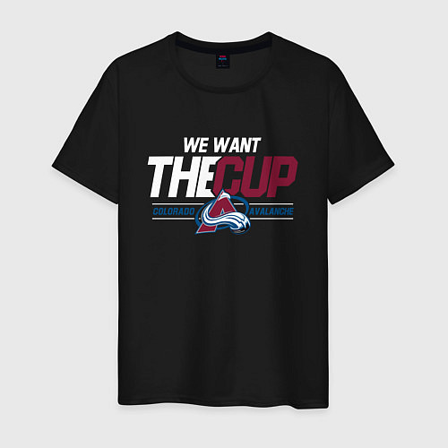 Мужская футболка Colorado Avalanche We want the cup / Черный – фото 1