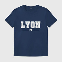 Футболка хлопковая мужская Lyon Football Club Классика, цвет: тёмно-синий