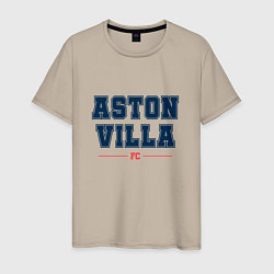 Футболка хлопковая мужская Aston Villa FC Classic, цвет: миндальный