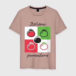 Мужская футболка Italiano Pomodoro, любовь к Италии, пицце и томата