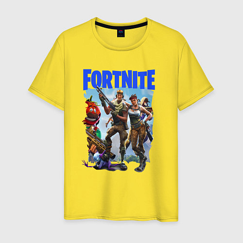 Мужская футболка FORTNITE ПЕРСОНАЖИ ИГРЫ / Желтый – фото 1