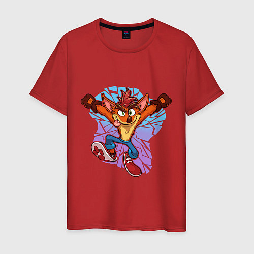 Мужская футболка Crash Bandicoot - Its About Time / Красный – фото 1