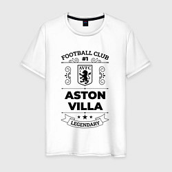 Футболка хлопковая мужская Aston Villa: Football Club Number 1 Legendary, цвет: белый