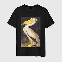 Футболка хлопковая мужская American White Pelican Пеликан, цвет: черный
