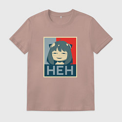 Футболка хлопковая мужская Anya HEH - Spy x Family, цвет: пыльно-розовый