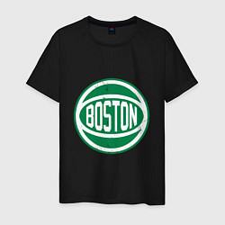 Футболка хлопковая мужская Boston Ball, цвет: черный