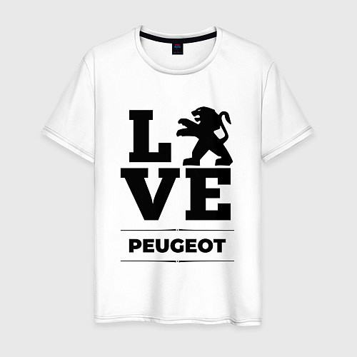 Мужская футболка Peugeot Love Classic / Белый – фото 1