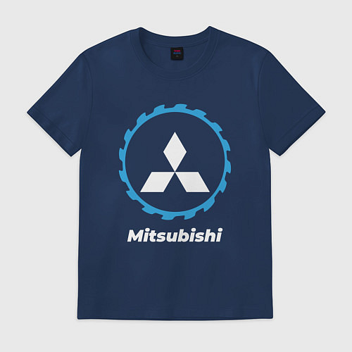 Мужская футболка Mitsubishi в стиле Top Gear / Тёмно-синий – фото 1