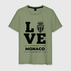 Футболка хлопковая мужская Monaco Love Классика, цвет: авокадо