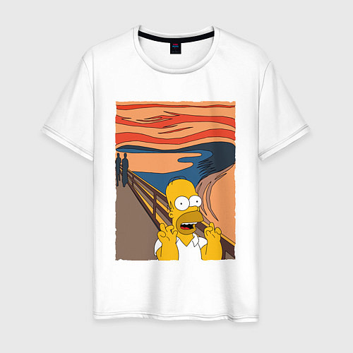 Мужская футболка Гомер Симпсон Крик / Белый – фото 1