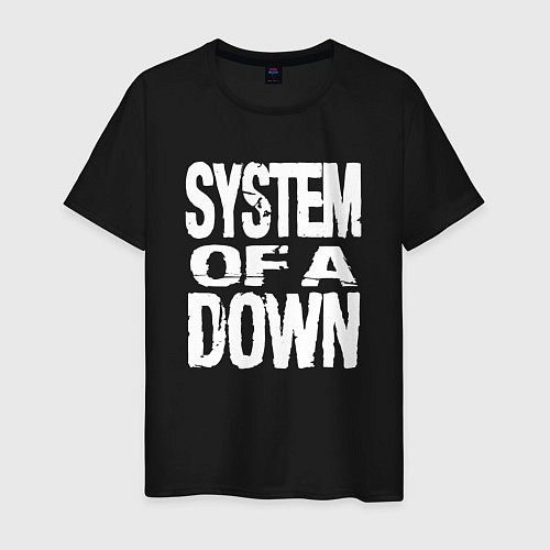 Мужская футболка System of a Down логотип / Черный – фото 1