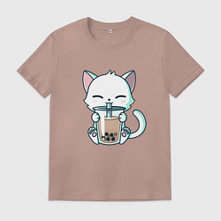 Мужская футболка Котик с бабл ти