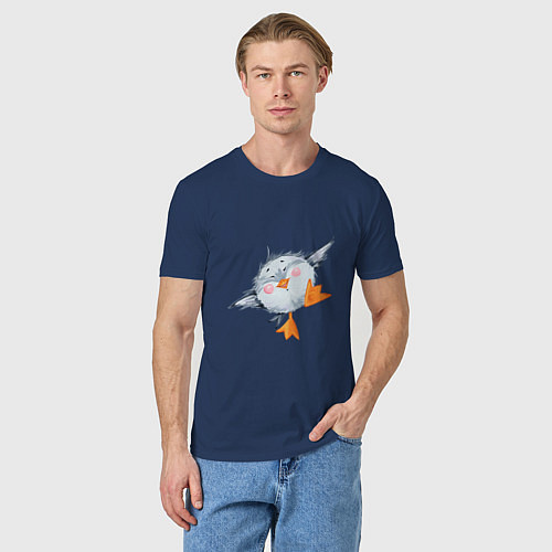 Мужская футболка Весёлый птенчик / Тёмно-синий – фото 3